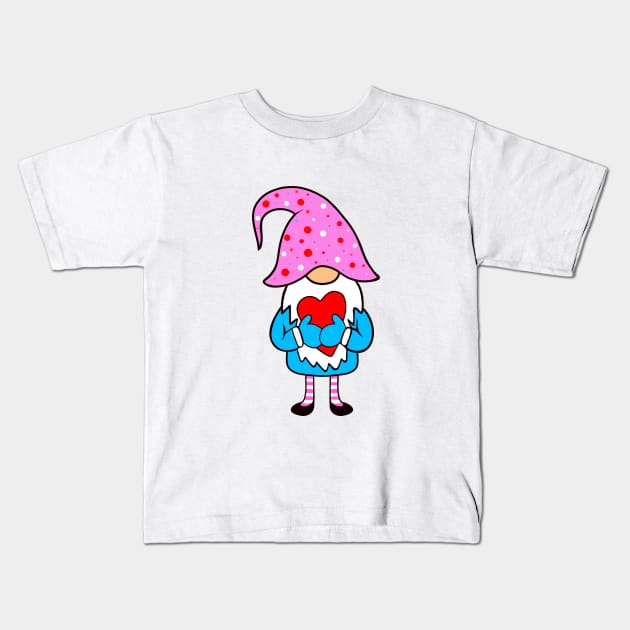 FUNNY Valentine Gnome Kids T-Shirt by SartorisArt1